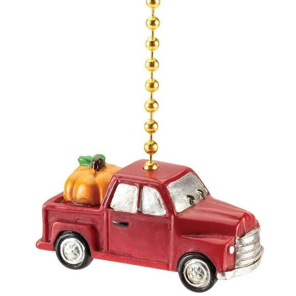 Red Pickup Truck Camper Van Fan Pulls Novelty Retro Vintage Style Chain 2-Pc NEW - Picture 3 of 3